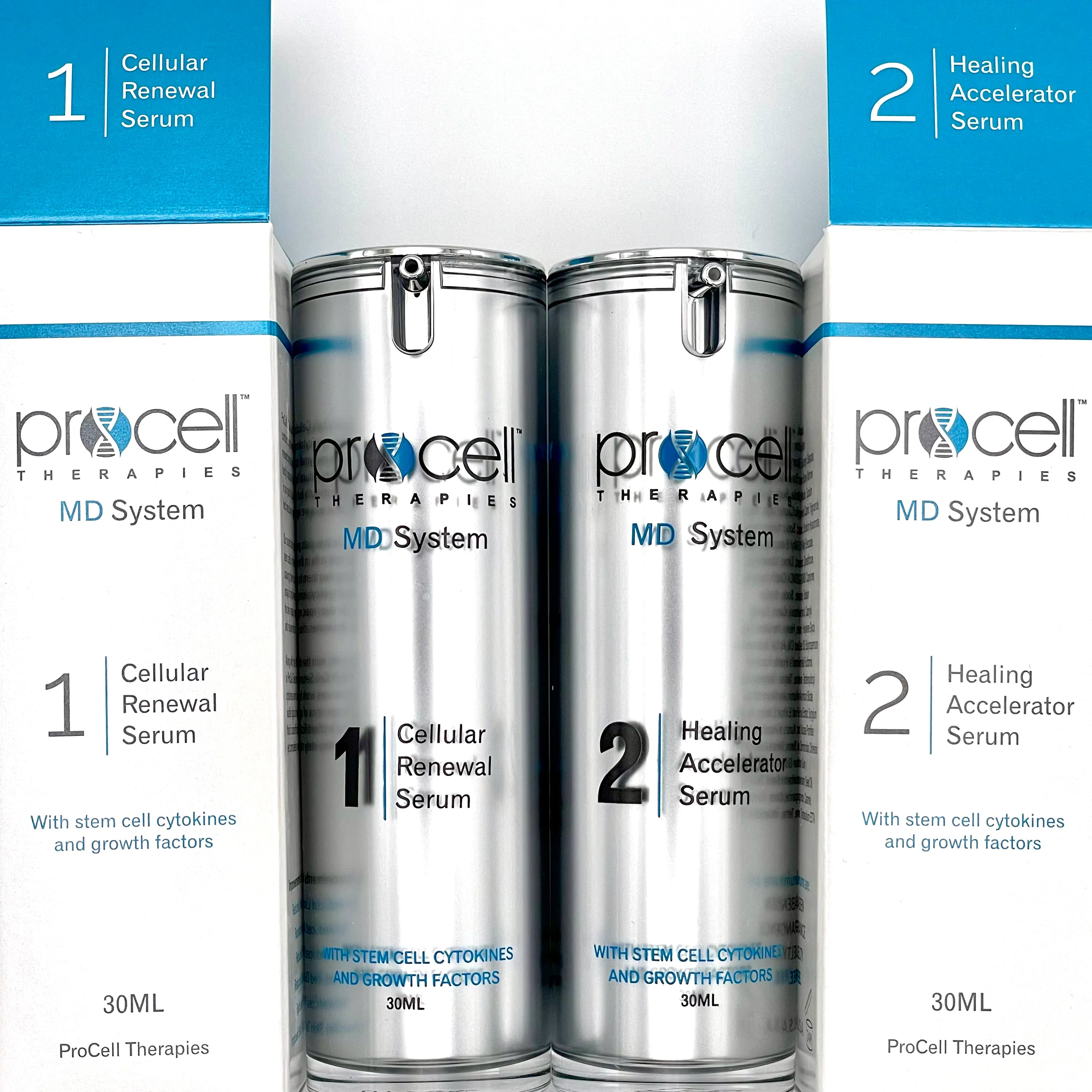 Procell MD System Cellular Renewal Serum & Healing Accelerator Serum 3 ...